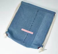 Turnbeutel "Katzenbande" weinrot