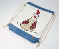 Turnbeutel "Hühnerbande" Huhn 1
