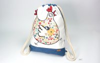Turnbeutel "Hühnerbande" Huhn 2