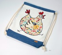 Turnbeutel "Hühnerbande" Huhn 2